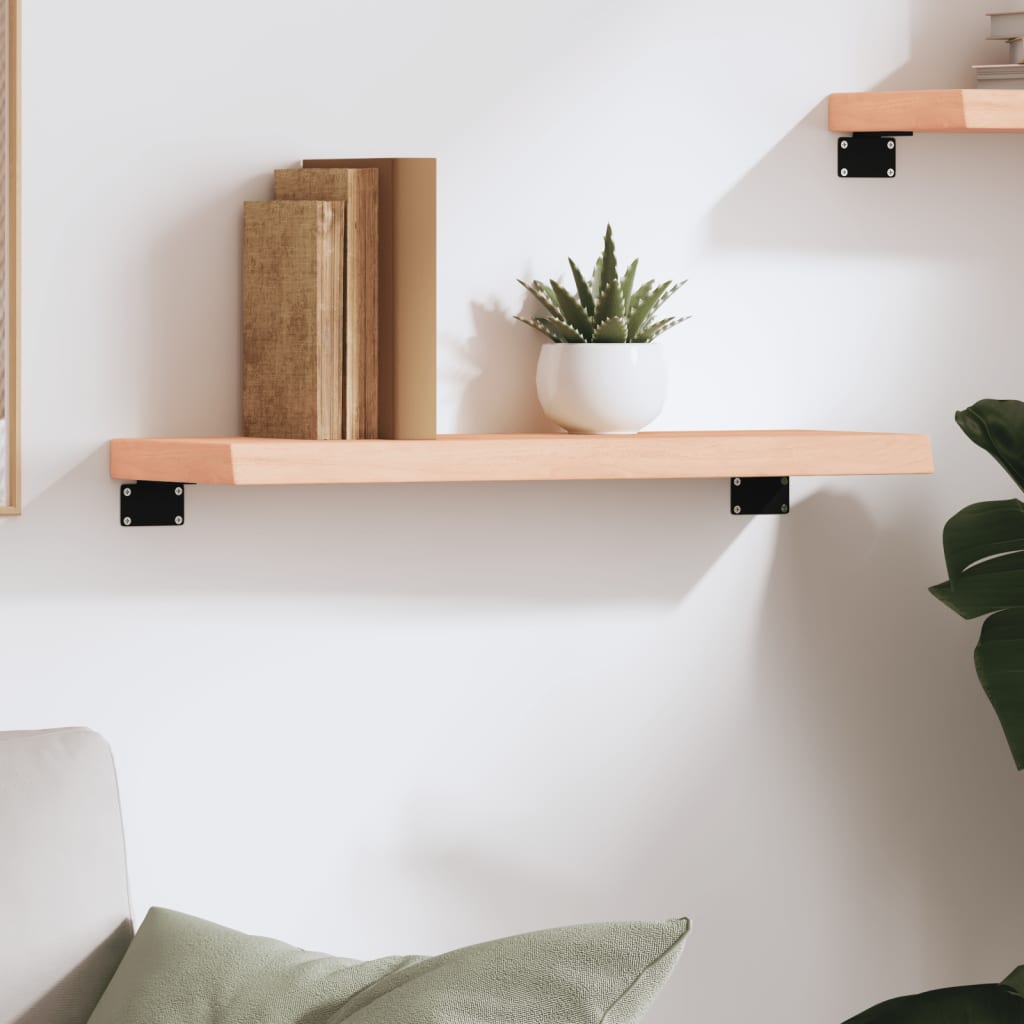 Wall Shelf 60x20x4 cm Untreated Solid Wood Oak
