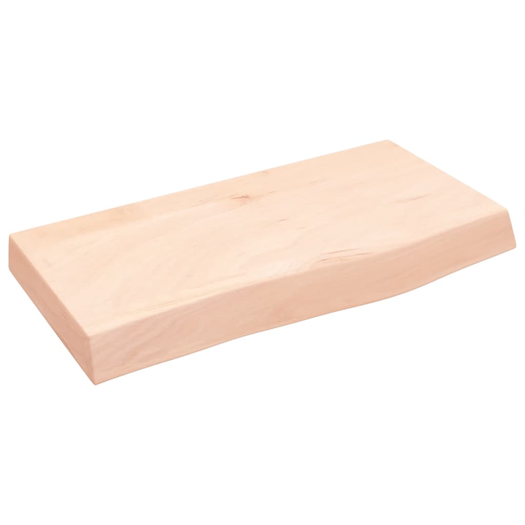vidaXL Wall Shelf 60x30x(2-6) cm Untreated Solid Wood Oak