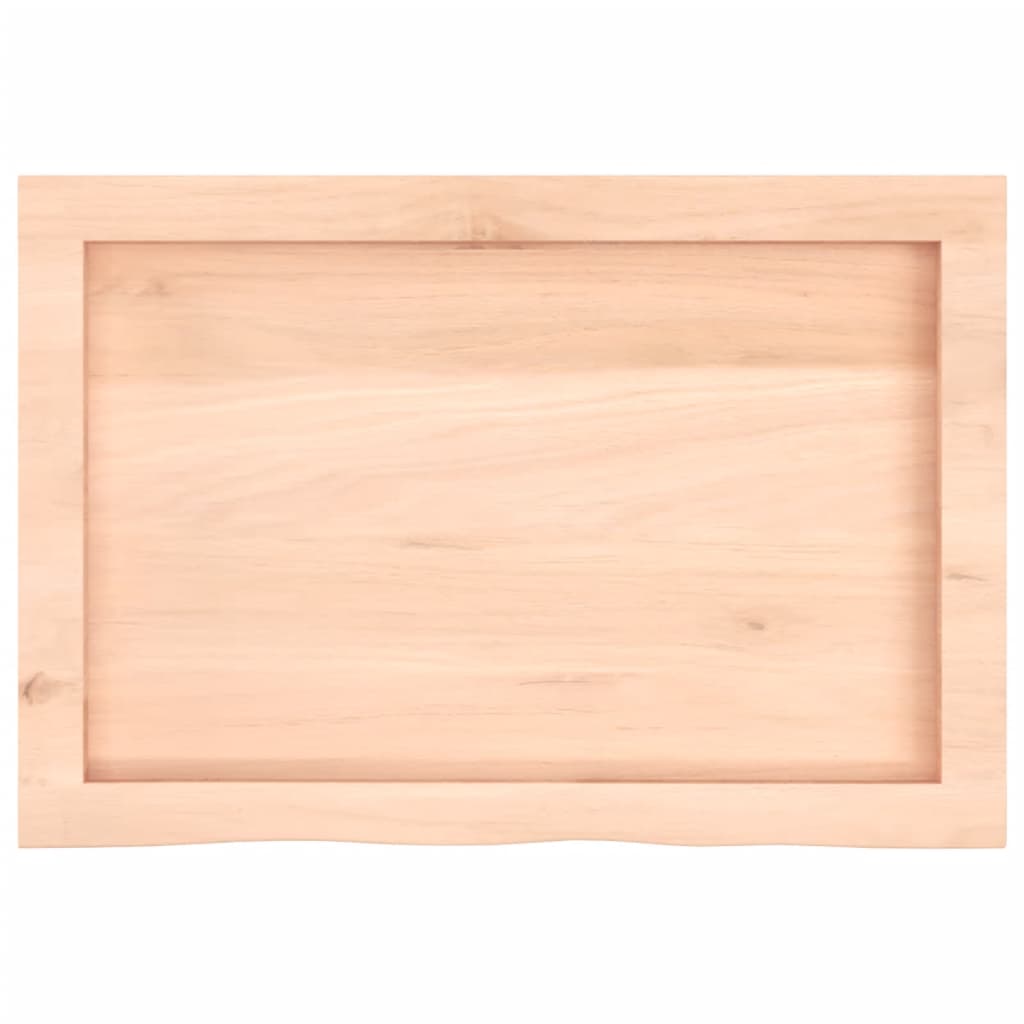 vidaXL Wall Shelf 60x40x(2-6) cm Untreated Solid Wood Oak