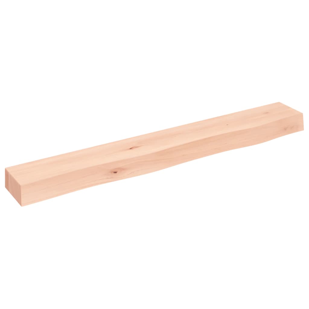 vidaXL Wall Shelf 80x10x6 cm Untreated Solid Wood Oak