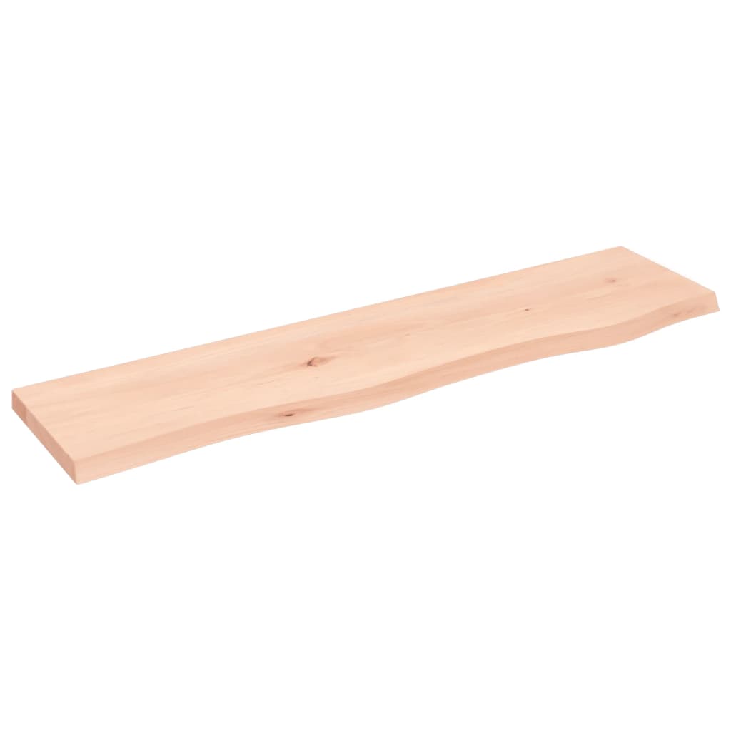 Wall Shelf 80x20x2 cm Untreated Solid Wood Oak
