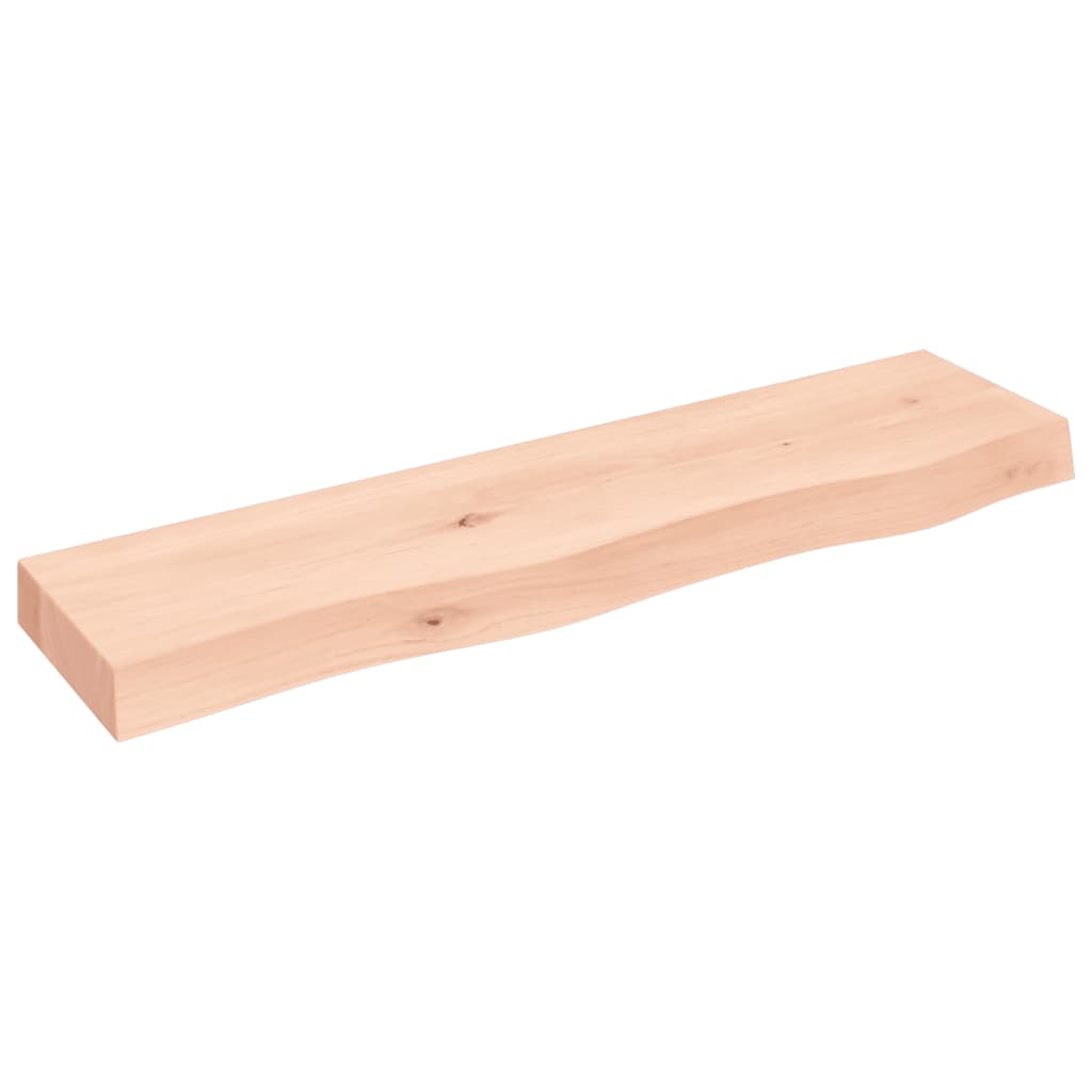 vidaXL Wall Shelf 80x20x6 cm Untreated Solid Wood Oak