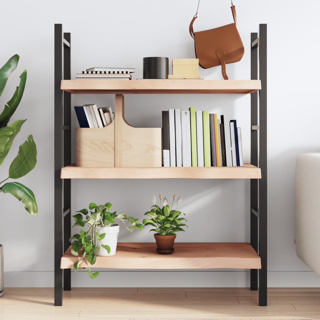 Wall Shelf 80x50x(2-6) cm Untreated Solid Wood Oak