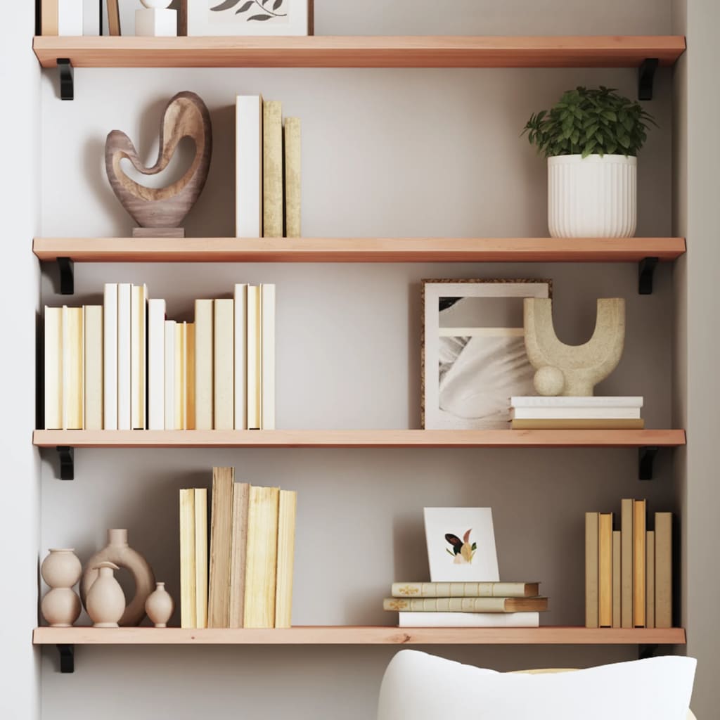 Wall Shelf 100x30x2 cm Untreated Solid Wood Oak