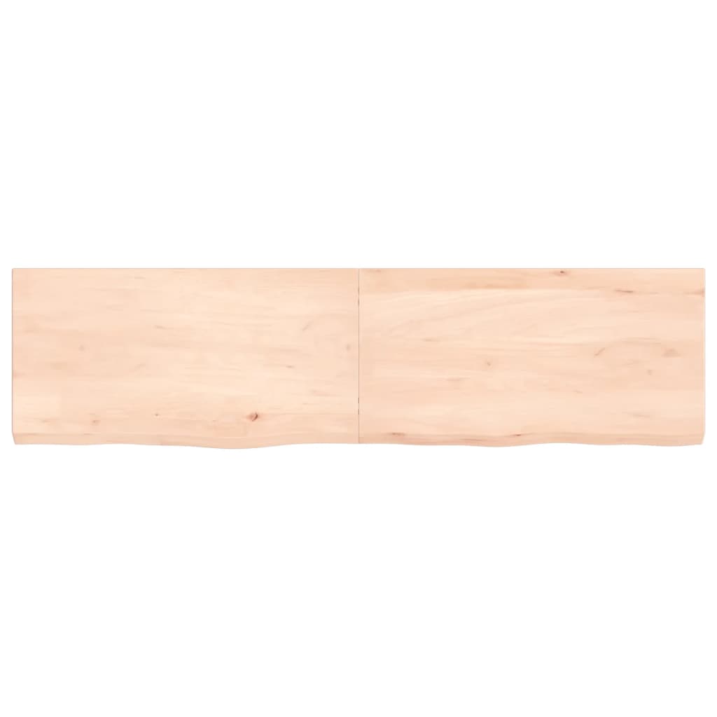 vidaXL Wall Shelf 120x30x(2-4) cm Untreated Solid Wood Oak