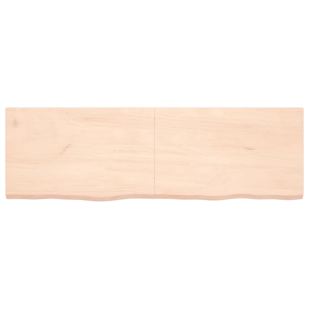 vidaXL Wall Shelf 160x50x(2-4) cm Untreated Solid Wood Oak