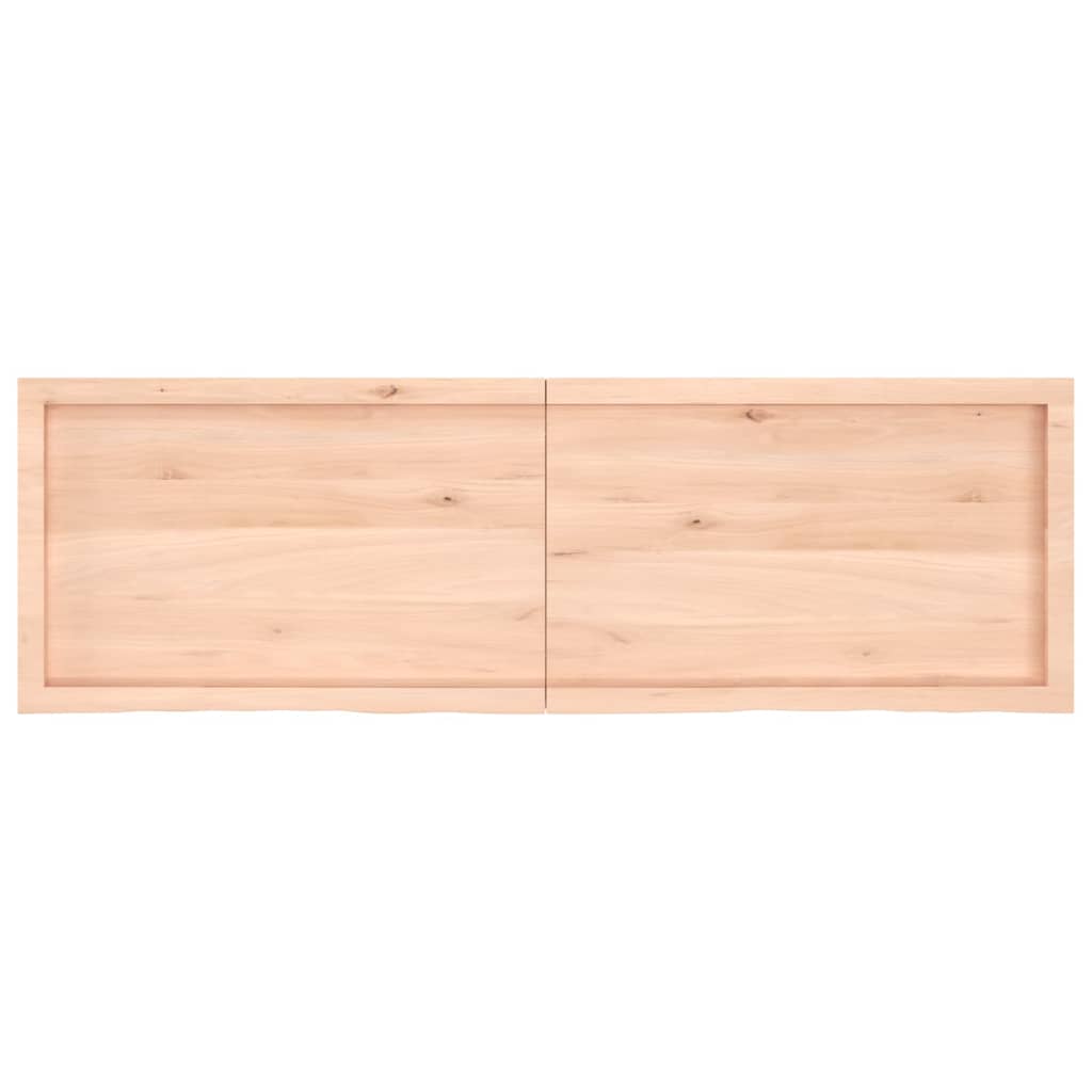 vidaXL Wall Shelf 160x50x(2-4) cm Untreated Solid Wood Oak