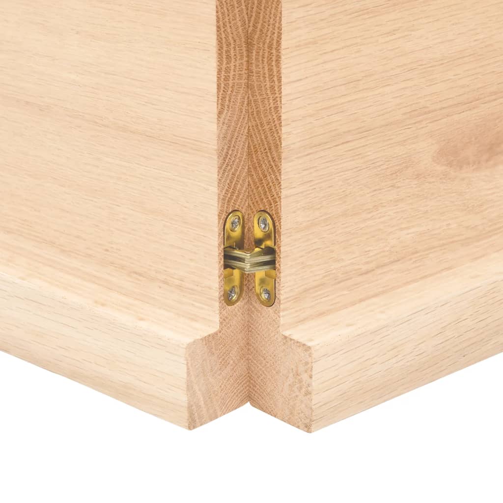 vidaXL Wall Shelf 200x30x(2-4) cm Untreated Solid Wood Oak