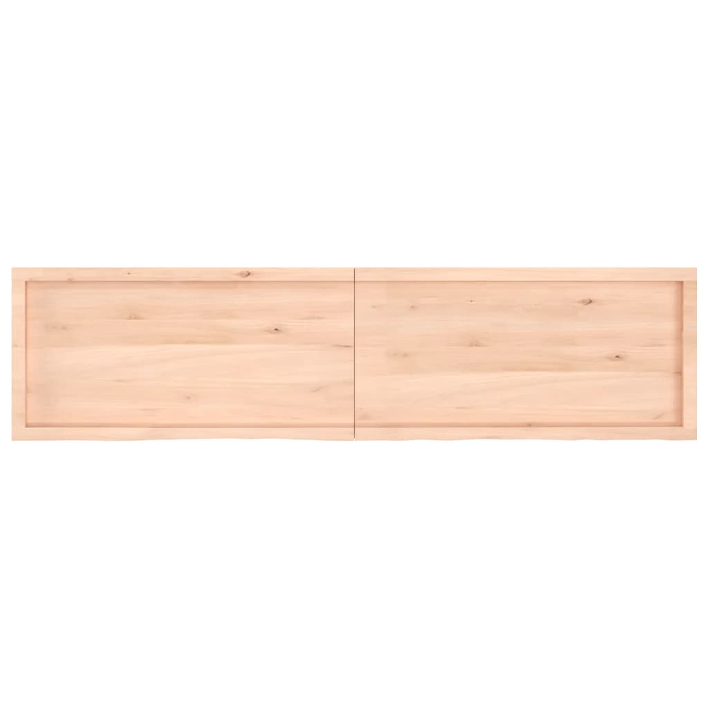vidaXL Wall Shelf 200x50x(2-6) cm Untreated Solid Wood Oak