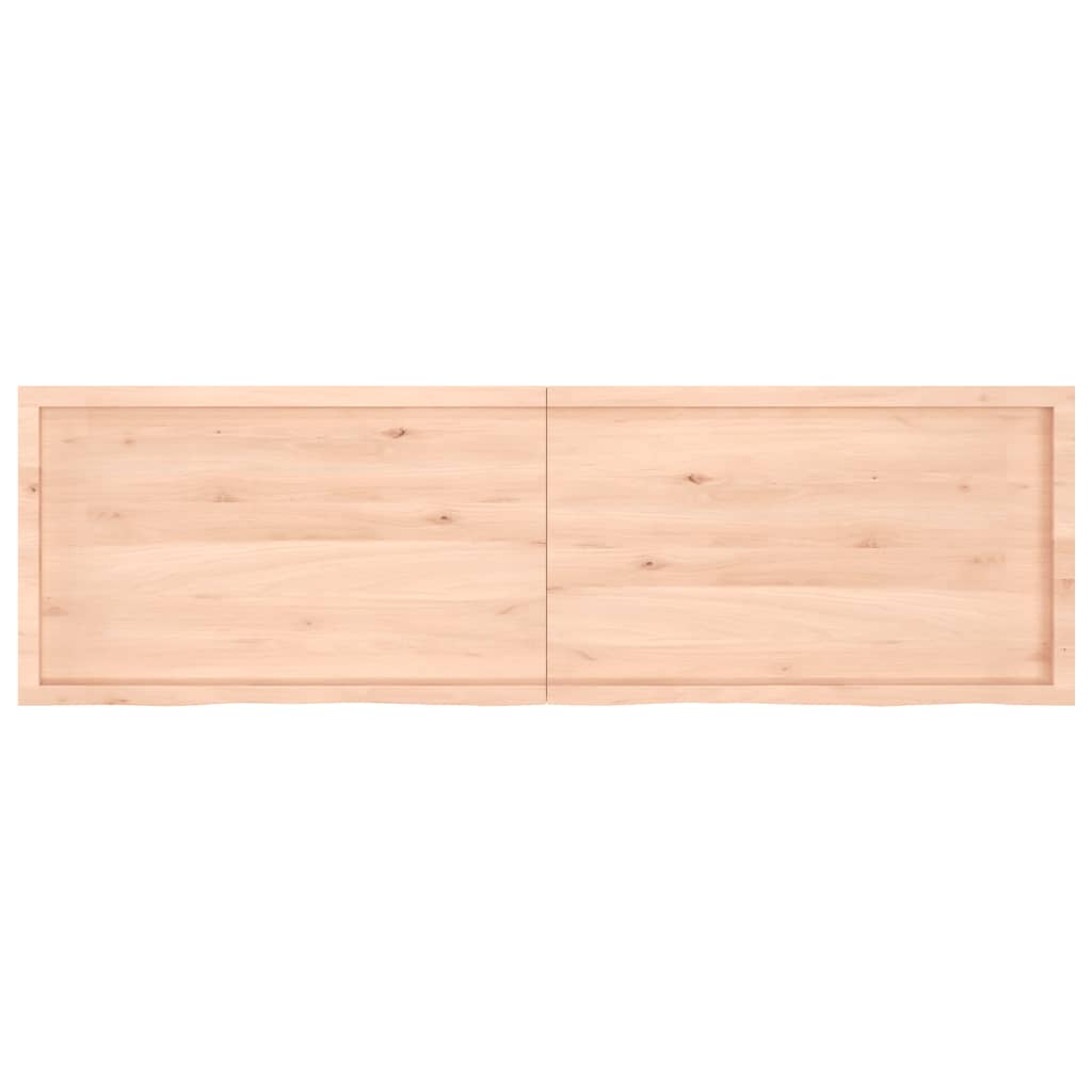 vidaXL Wall Shelf 200x60x(2-6) cm Untreated Solid Wood Oak