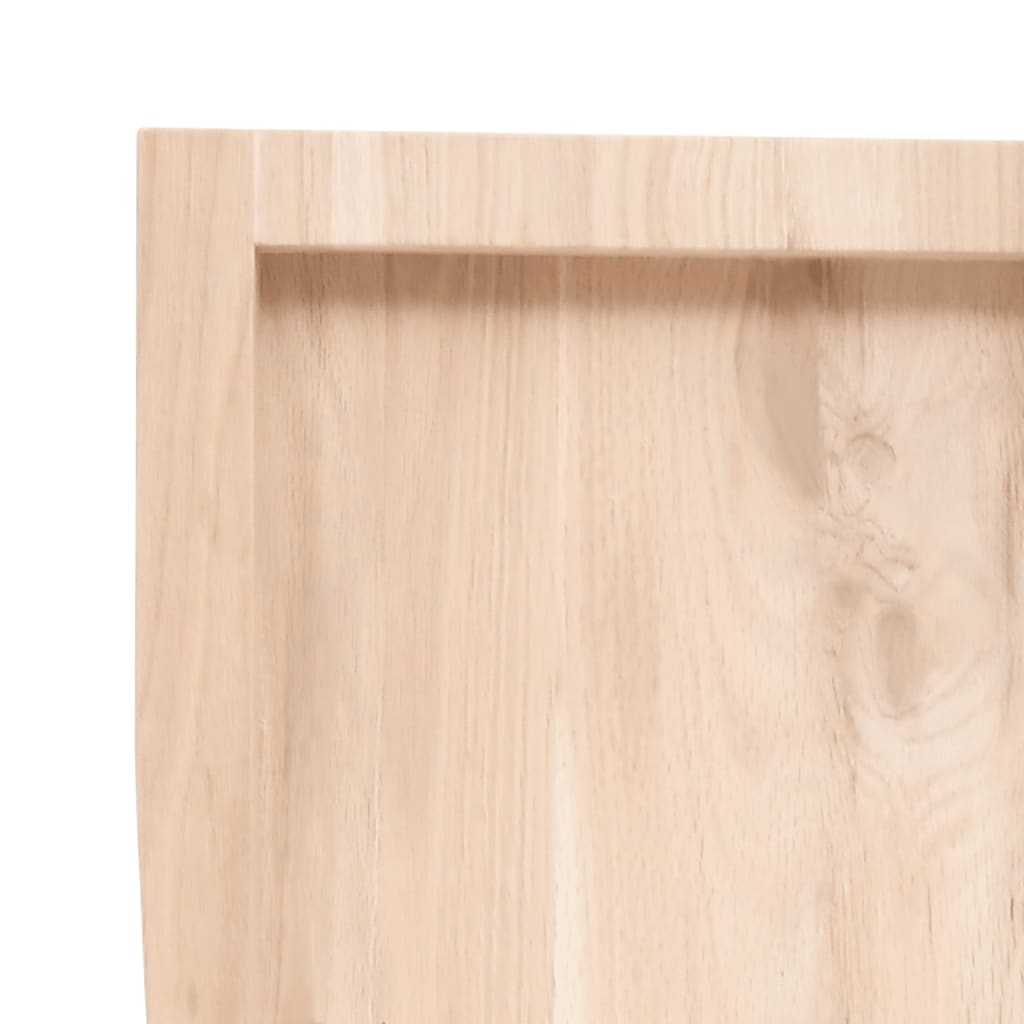 vidaXL Wall Shelf 200x60x(2-6) cm Untreated Solid Wood Oak