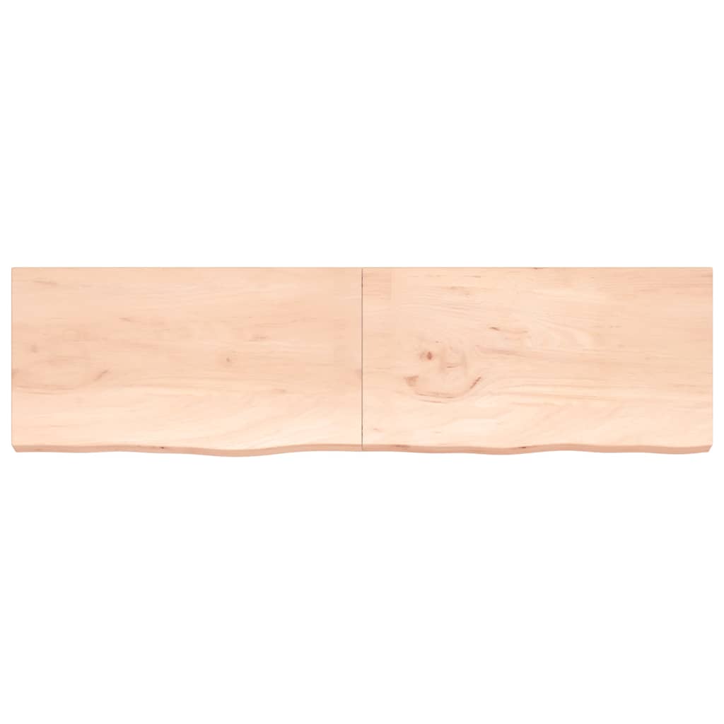Wall Shelf 220x60x(2-6) cm Untreated Solid Wood Oak