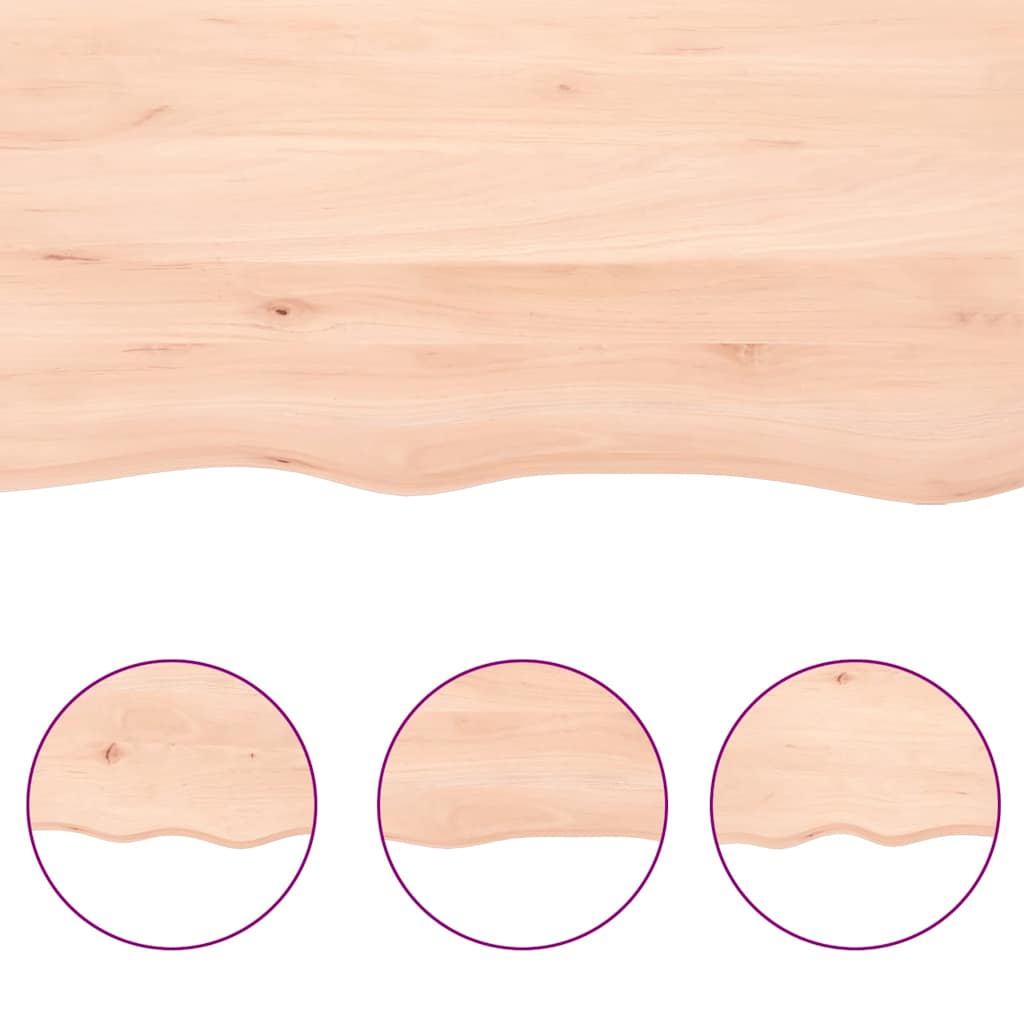 Wall Shelf 220x60x(2-6) cm Untreated Solid Wood Oak