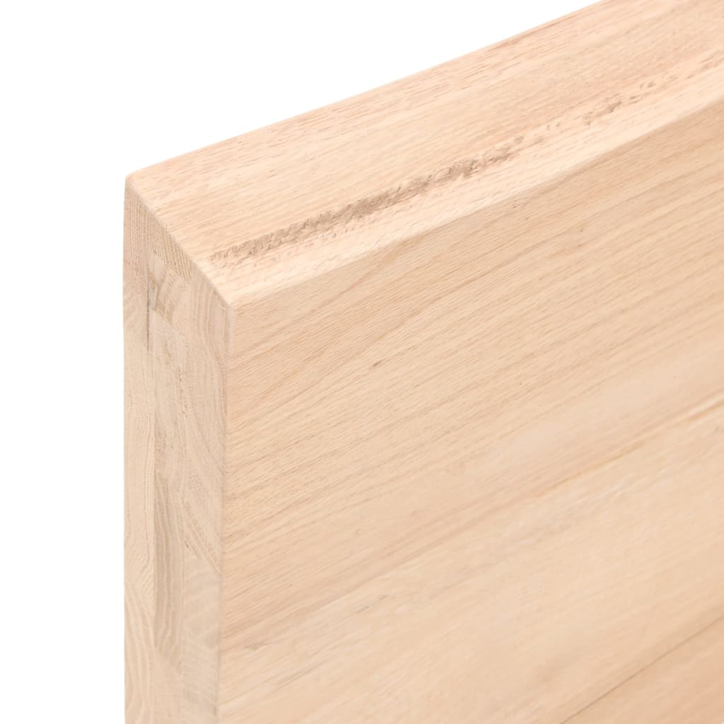 vidaXL Wall Shelf 220x60x(2-6) cm Untreated Solid Wood Oak