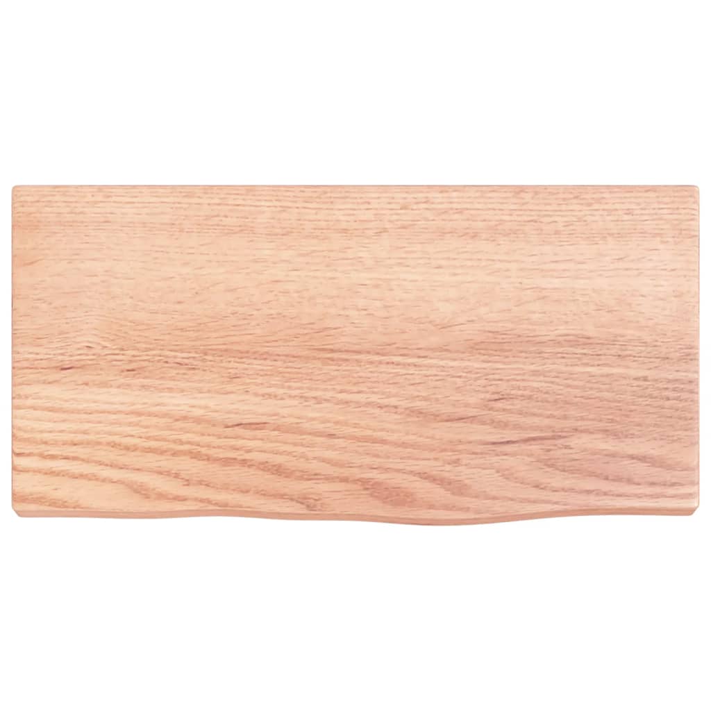 Wall Shelf Light Brown 40x20x2 cm Treated Solid Wood Oak