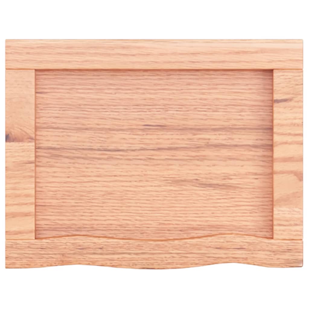 vidaXL Wall Shelf Light Brown 40x30x(2-4) cm Treated Solid Wood Oak