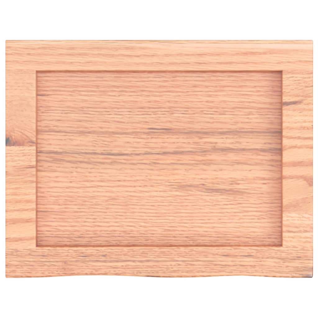 vidaXL Wall Shelf Light Brown 40x30x(2-6) cm Treated Solid Wood Oak