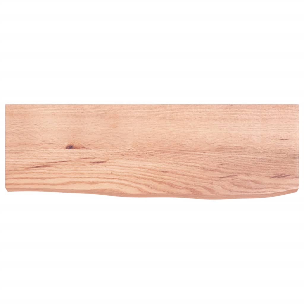 Wall Shelf Light Brown 60x20x4 cm Treated Solid Wood Oak