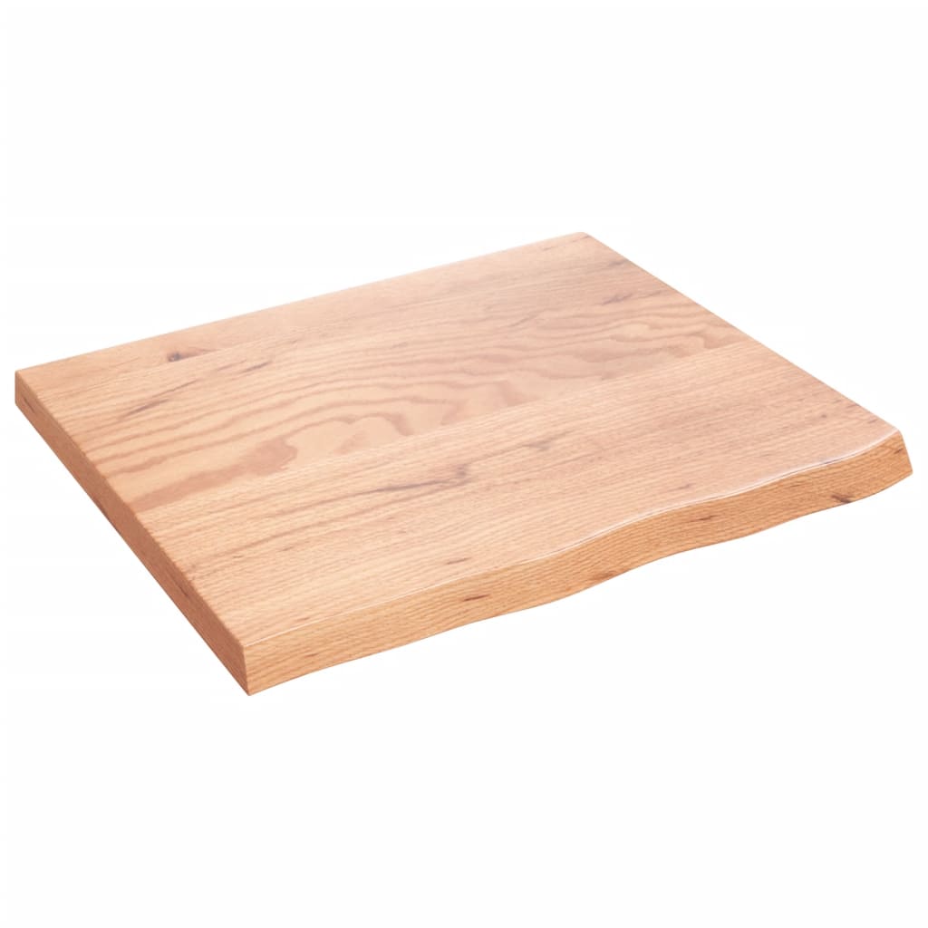vidaXL Wall Shelf Light Brown 60x50x(2-4) cm Treated Solid Wood Oak