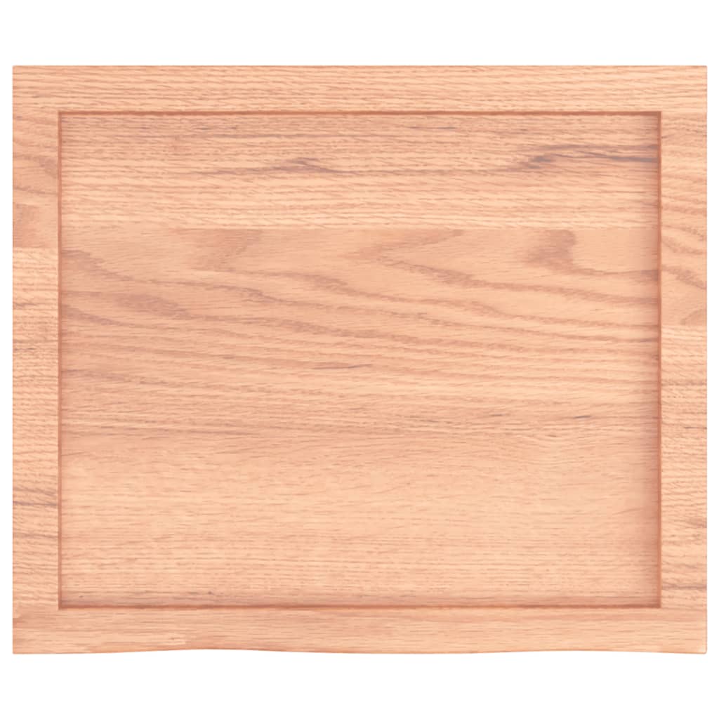 vidaXL Wall Shelf Light Brown 60x50x(2-4) cm Treated Solid Wood Oak