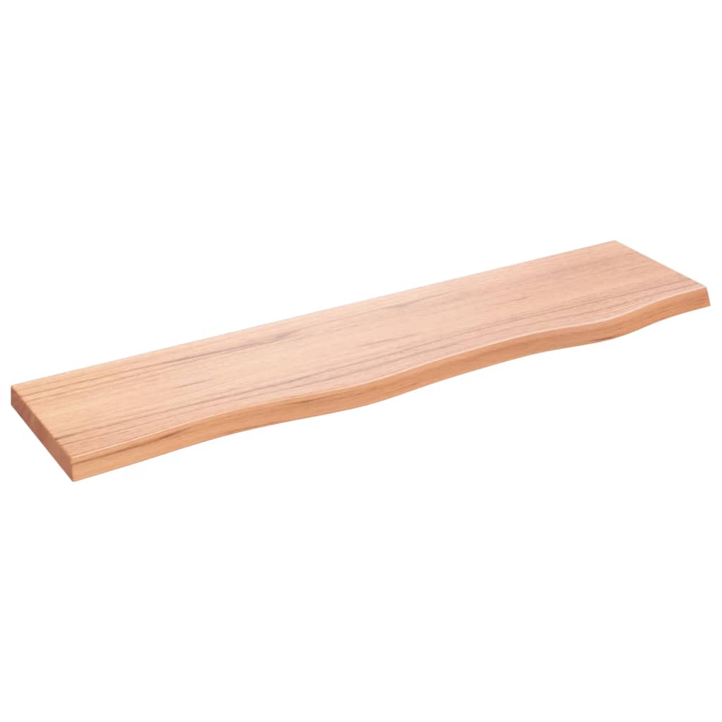 vidaXL Wall Shelf Light Brown 80x20x2 cm Treated Solid Wood Oak