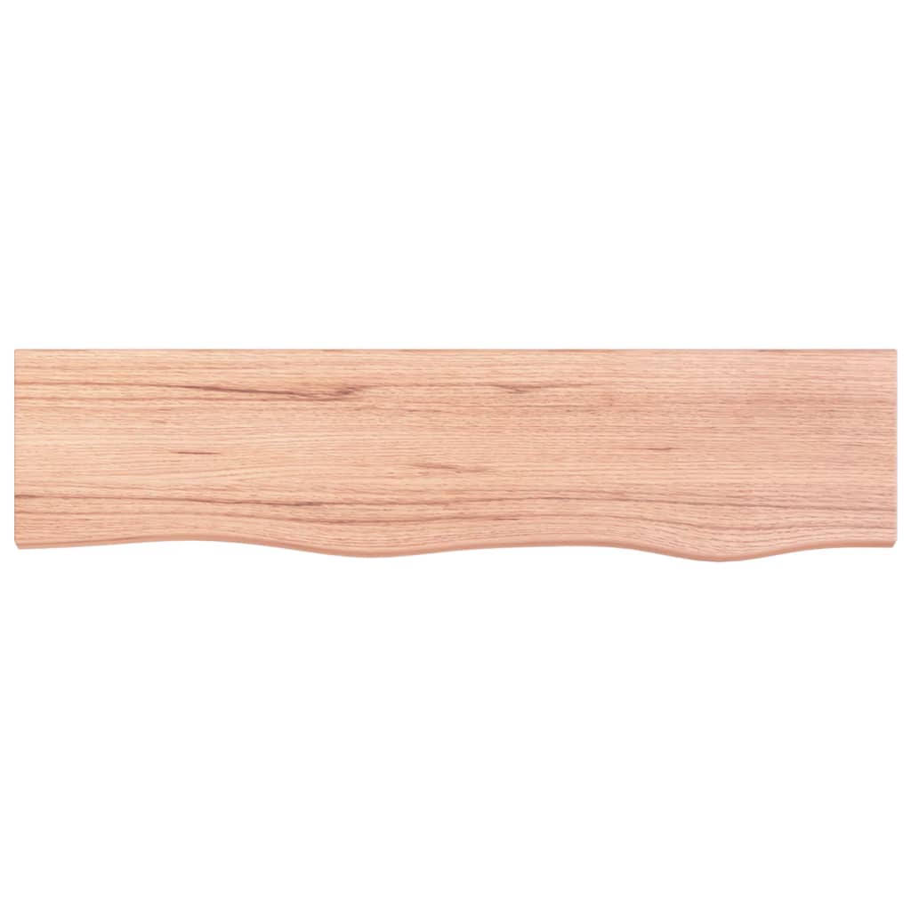 vidaXL Wall Shelf Light Brown 80x20x2 cm Treated Solid Wood Oak