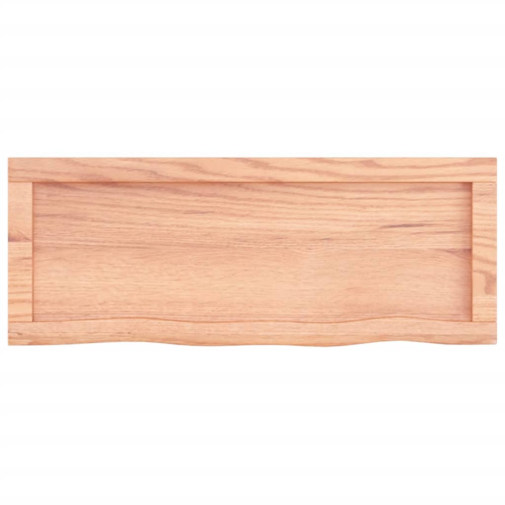 vidaXL Wall Shelf Light Brown 80x30x(2-6) cm Treated Solid Wood Oak