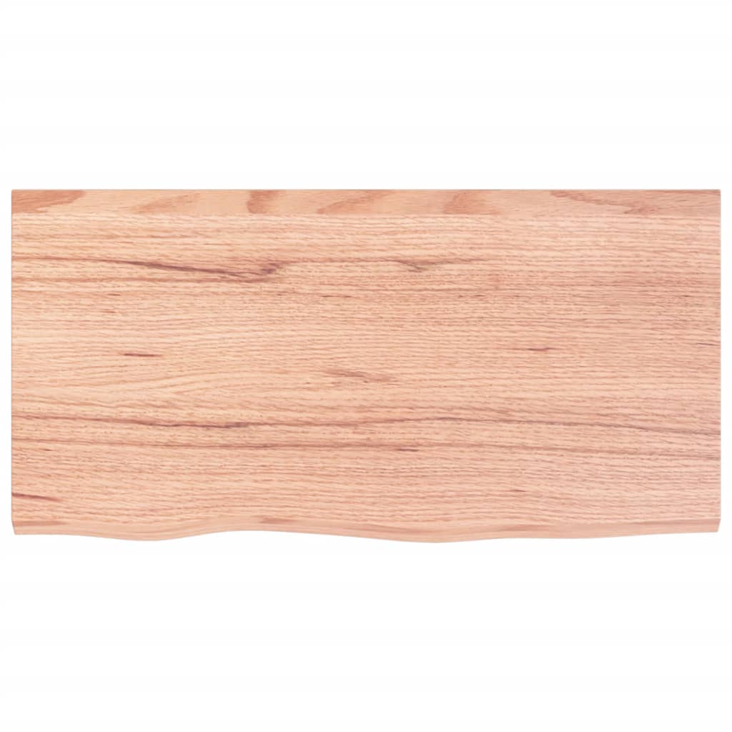 vidaXL Wall Shelf Light Brown 80x40x2 cm Treated Solid Wood Oak