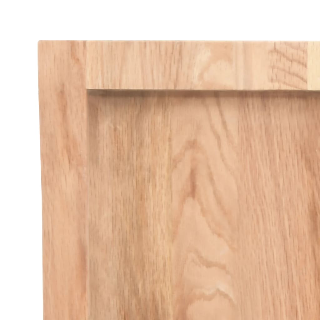 vidaXL Wall Shelf Light Brown 80x40x(2-6) cm Treated Solid Wood Oak