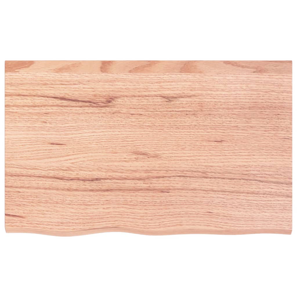 vidaXL Wall Shelf Light Brown 80x50x(2-6) cm Treated Solid Wood Oak