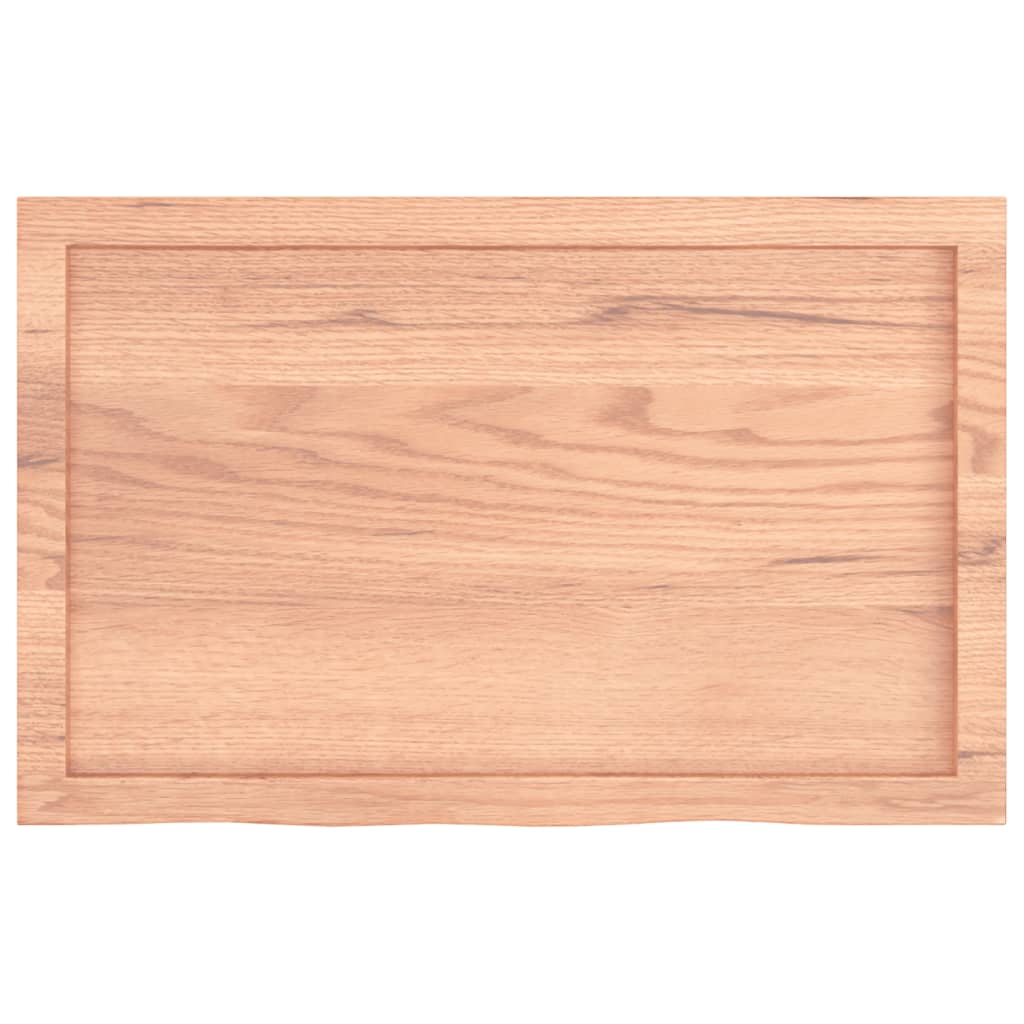 vidaXL Wall Shelf Light Brown 80x50x(2-6) cm Treated Solid Wood Oak