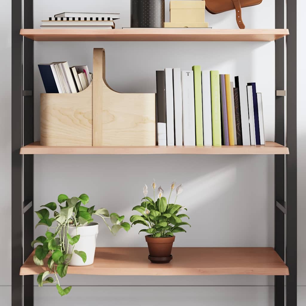 Wall Shelf Light Brown 100x50x2 cm Treated Solid Wood Oak