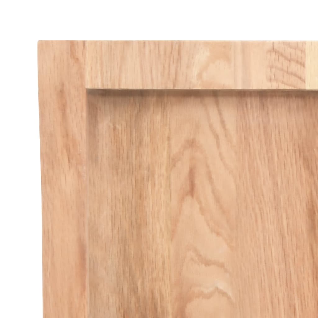 vidaXL Wall Shelf Light Brown 120x30x(2-6) cm Treated Solid Wood Oak