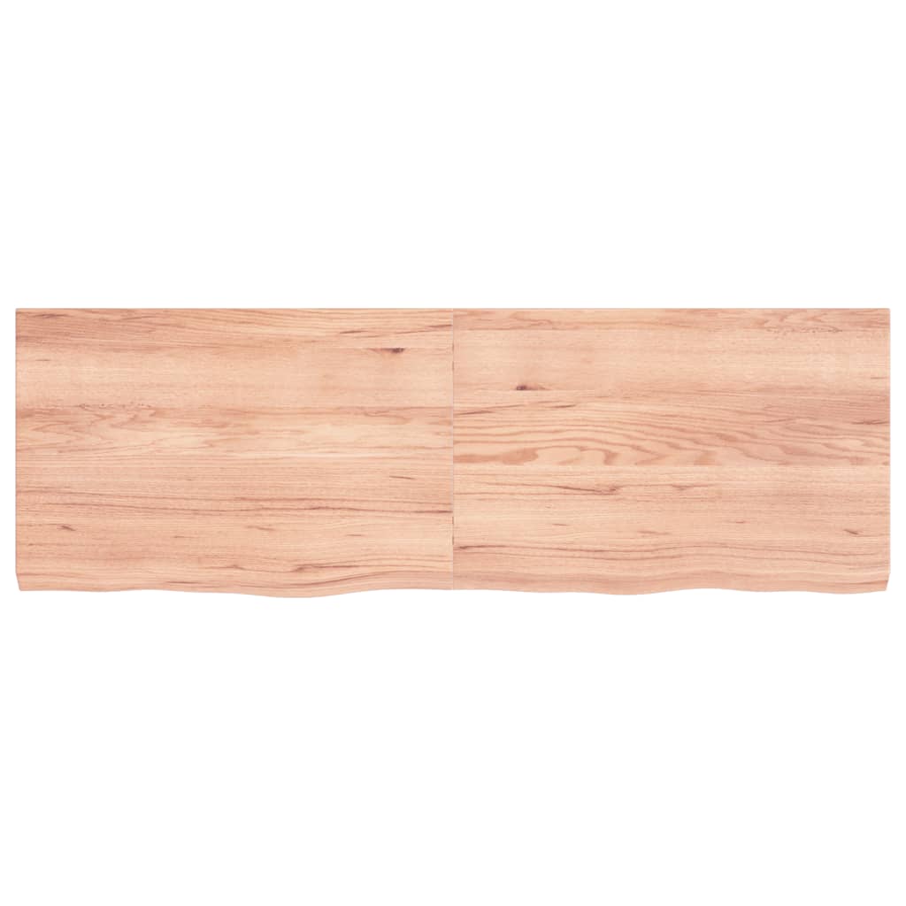 vidaXL Wall Shelf Light Brown 120x40x(2-4) cm Treated Solid Wood Oak