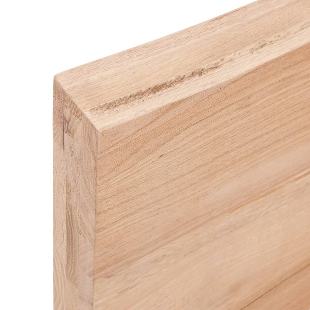 vidaXL Wall Shelf Light Brown 120x50x(2-6) cm Treated Solid Wood Oak