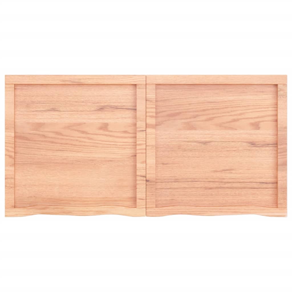 vidaXL Wall Shelf Light Brown 120x60x(2-6) cm Treated Solid Wood Oak