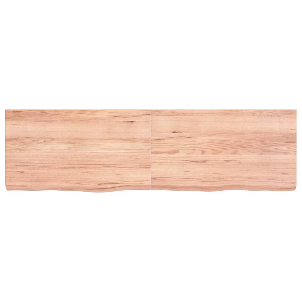 vidaXL Wall Shelf Light Brown 140x40x(2-6) cm Treated Solid Wood Oak