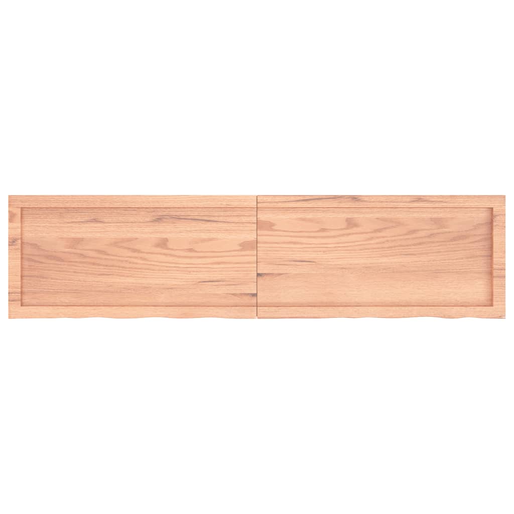 vidaXL Wall Shelf Light Brown 160x40x(2-6) cm Treated Solid Wood Oak