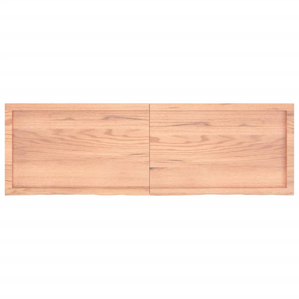 vidaXL Wall Shelf Light Brown 160x50x(2-6) cm Treated Solid Wood Oak