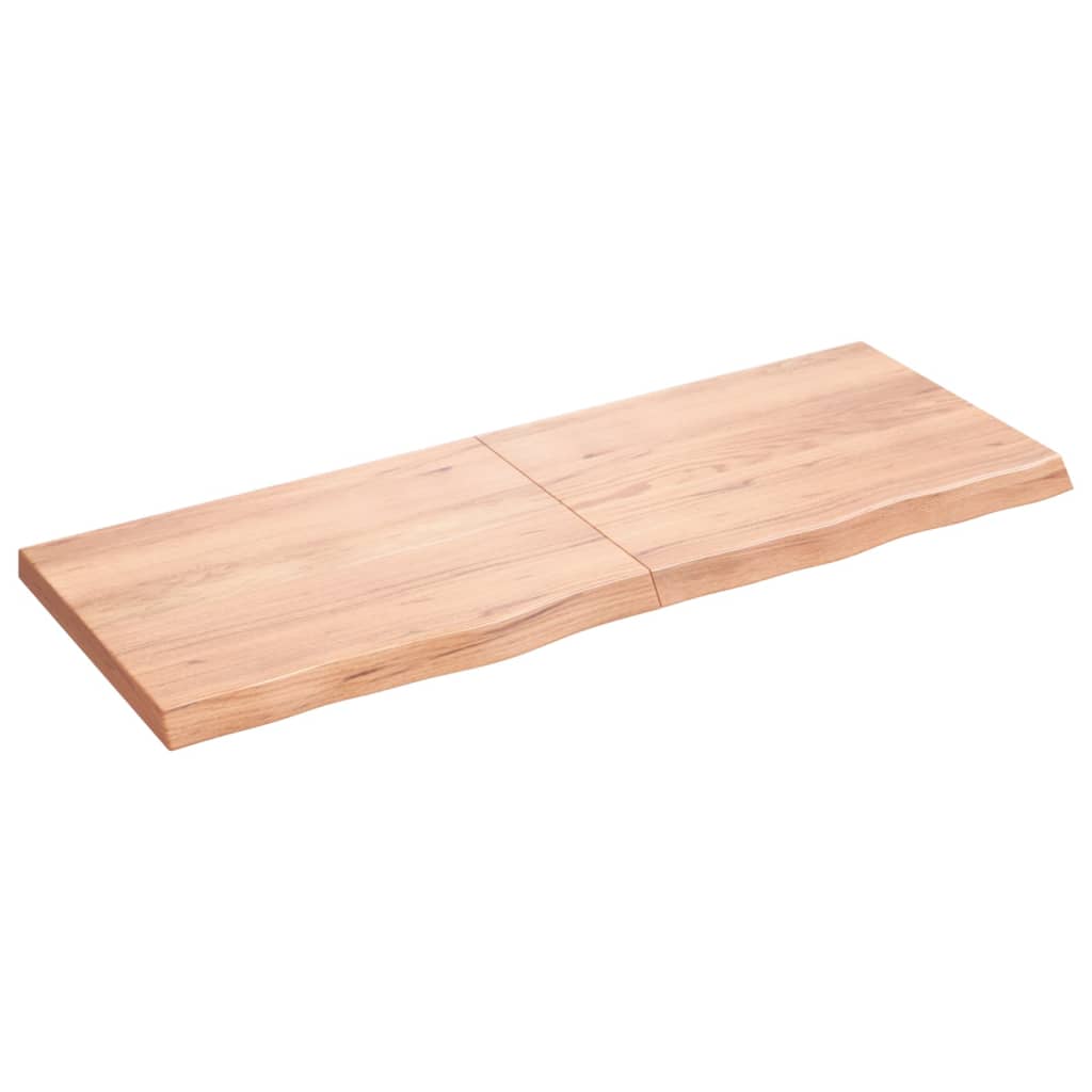 vidaXL Wall Shelf Light Brown 160x60x(2-6) cm Treated Solid Wood Oak