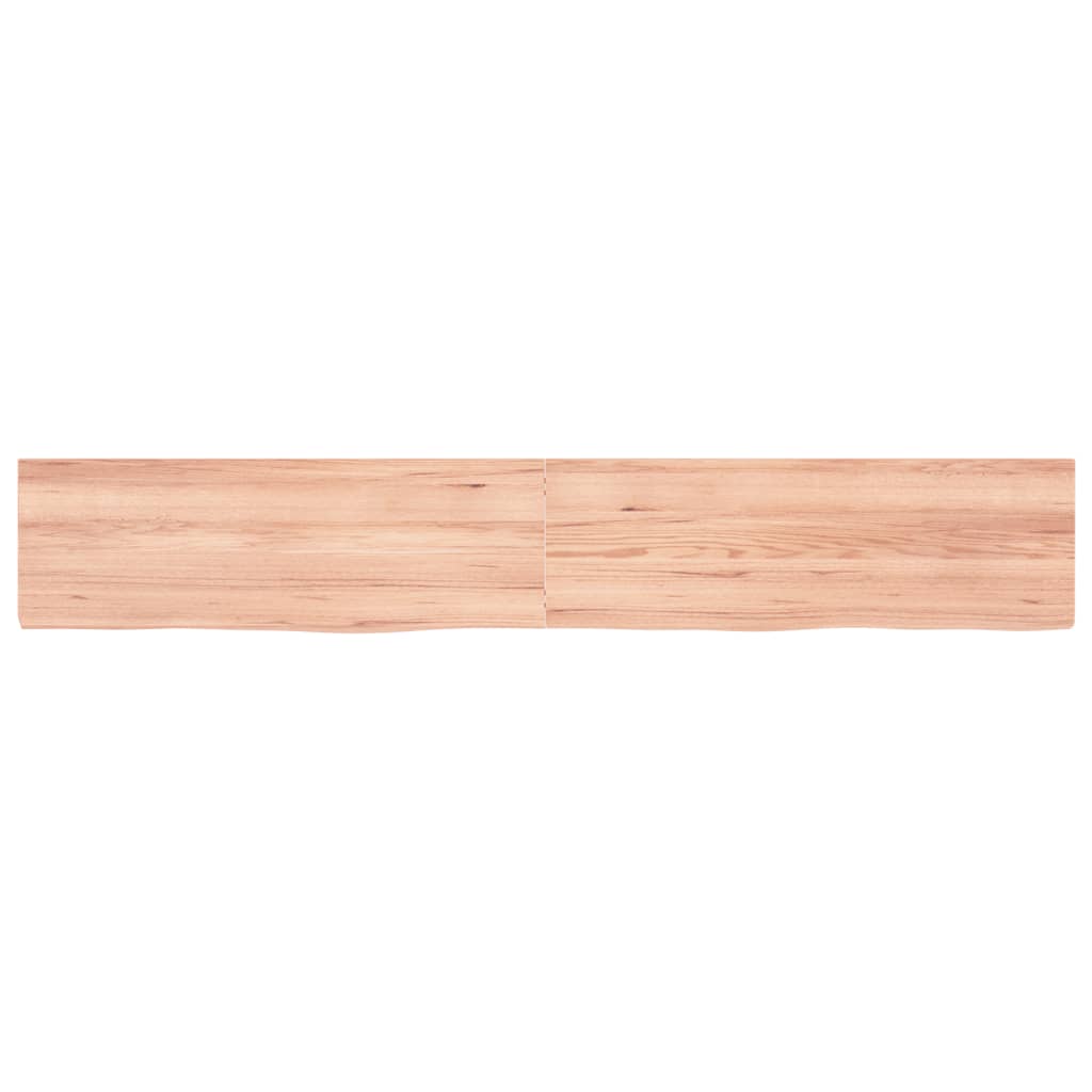 vidaXL Wall Shelf Light Brown 180x30x(2-4) cm Treated Solid Wood Oak