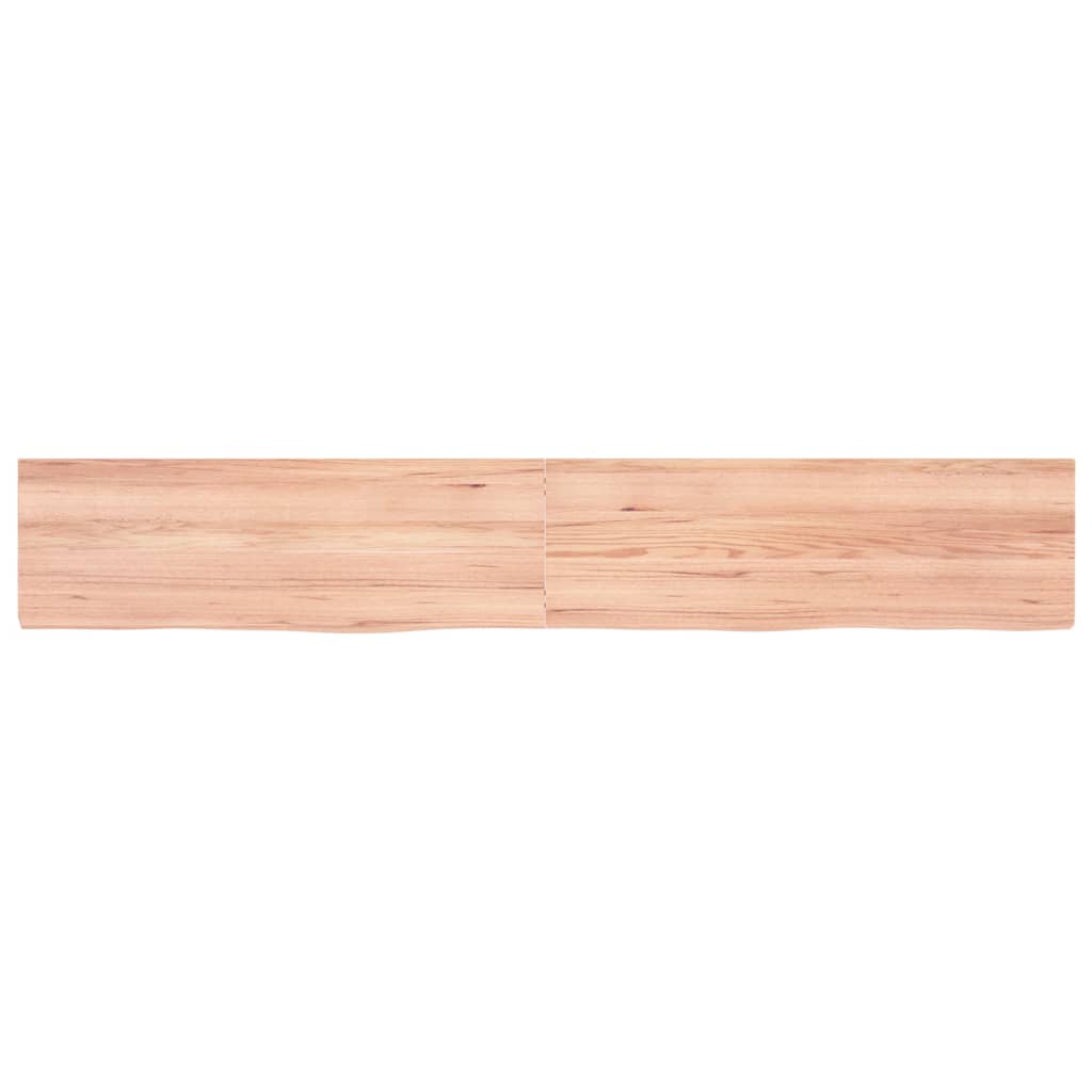 vidaXL Wall Shelf Light Brown 180x30x(2-6) cm Treated Solid Wood Oak