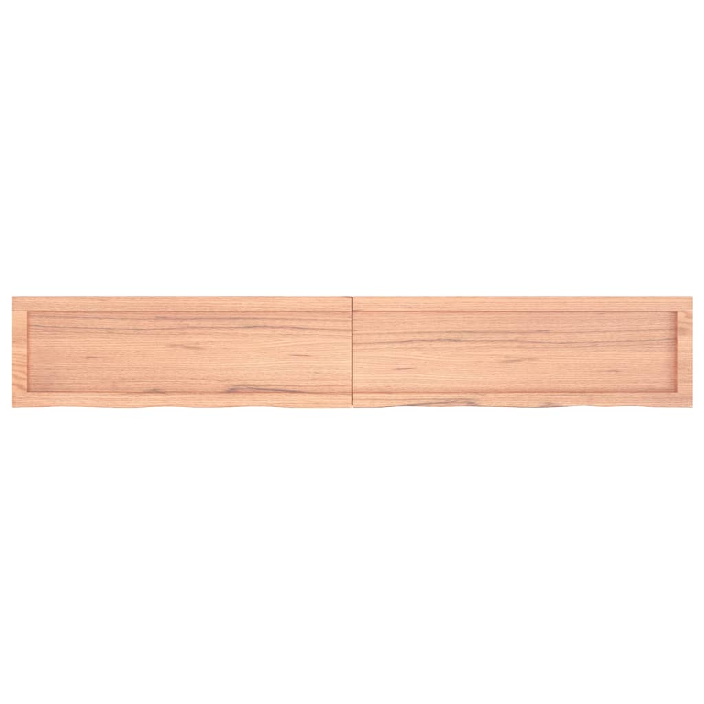 vidaXL Wall Shelf Light Brown 180x30x(2-6) cm Treated Solid Wood Oak