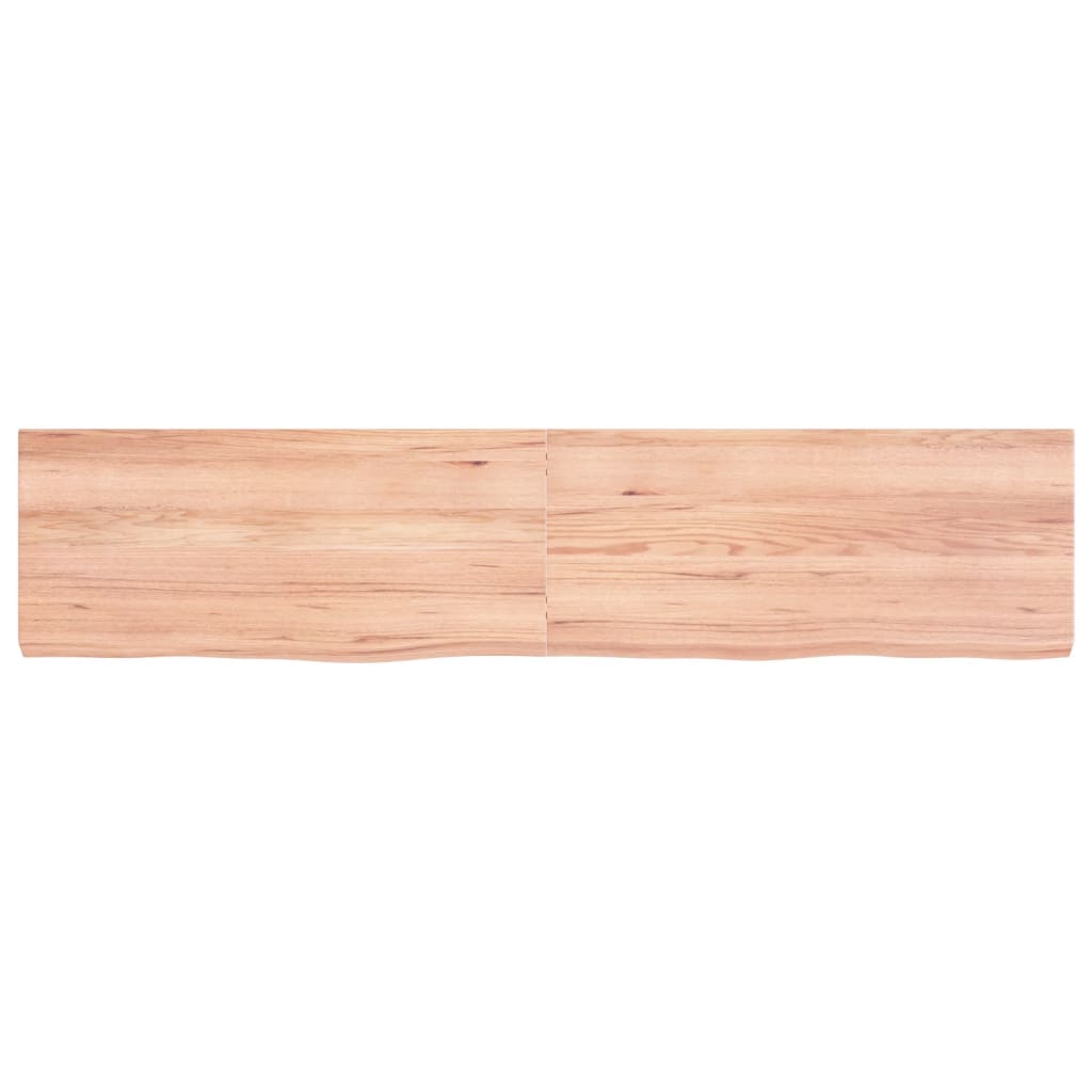 vidaXL Wall Shelf Light Brown 180x40x(2-6) cm Treated Solid Wood Oak