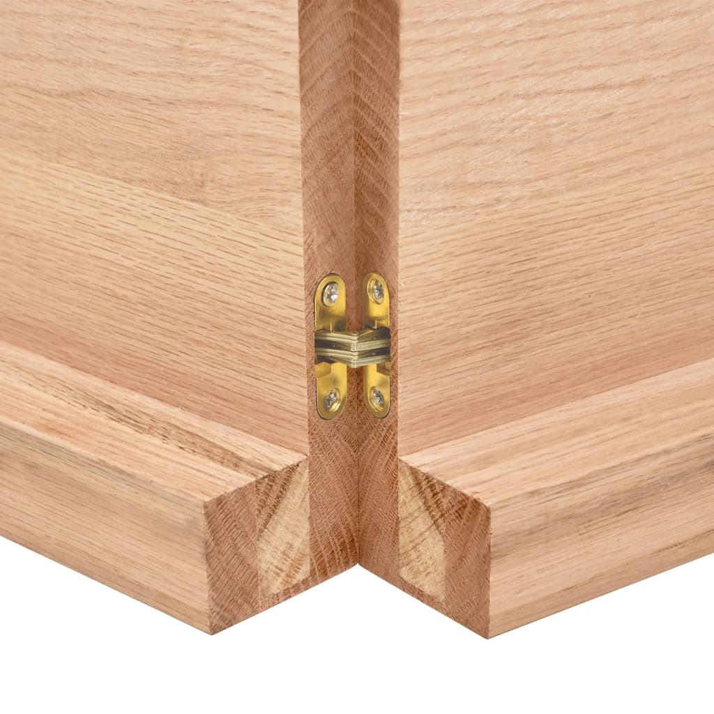 vidaXL Wall Shelf Light Brown 180x40x(2-6) cm Treated Solid Wood Oak