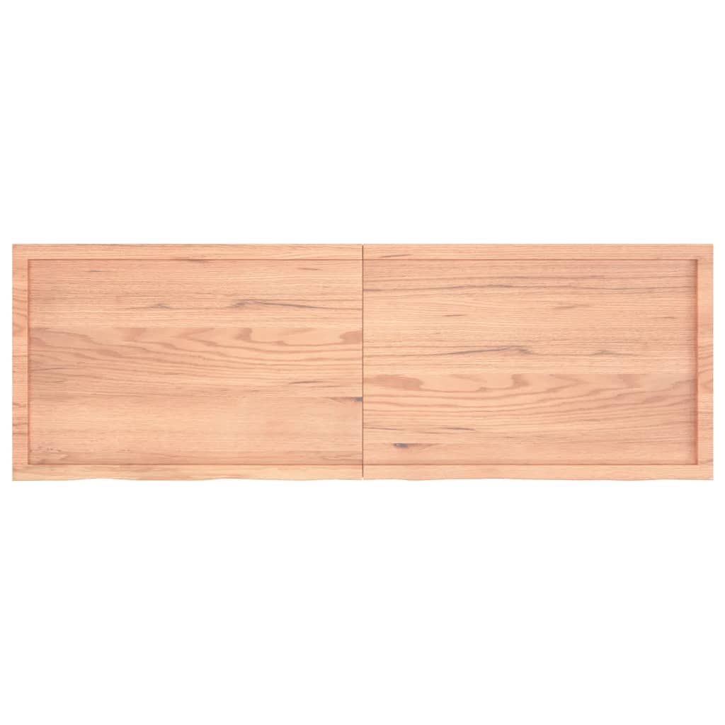 vidaXL Wall Shelf Light Brown 180x60x(2-4) cm Treated Solid Wood Oak