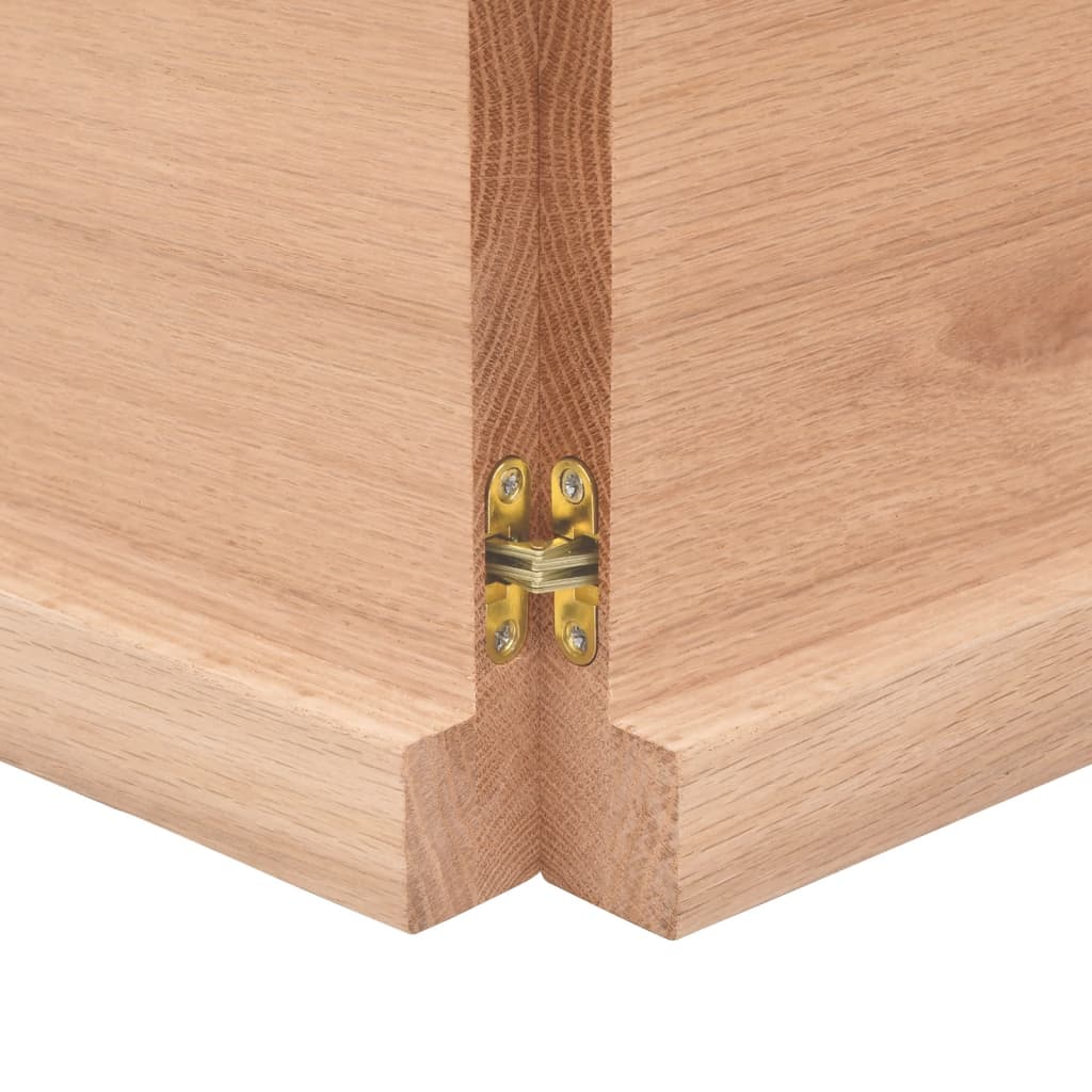 vidaXL Wall Shelf Light Brown 200x30x(2-4) cm Treated Solid Wood Oak