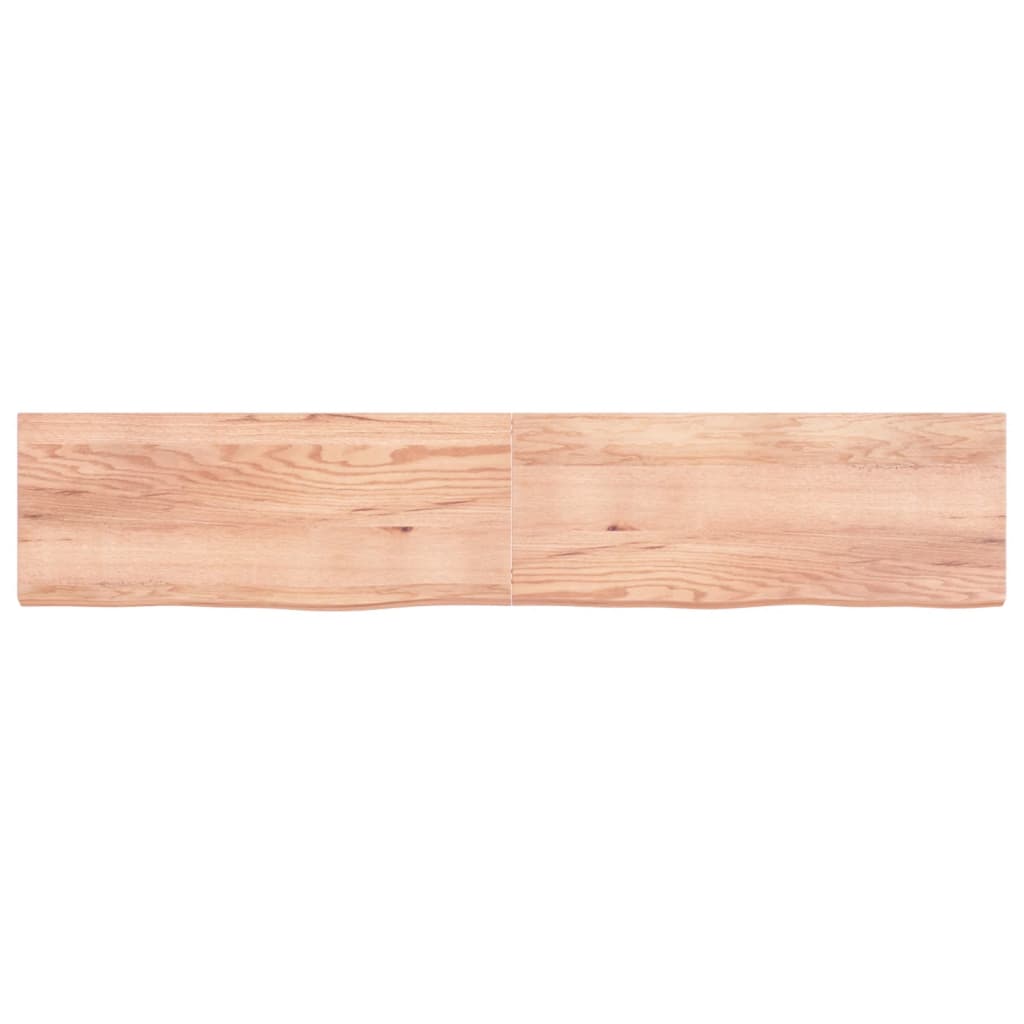 vidaXL Wall Shelf Light Brown 200x40x(2-6) cm Treated Solid Wood Oak