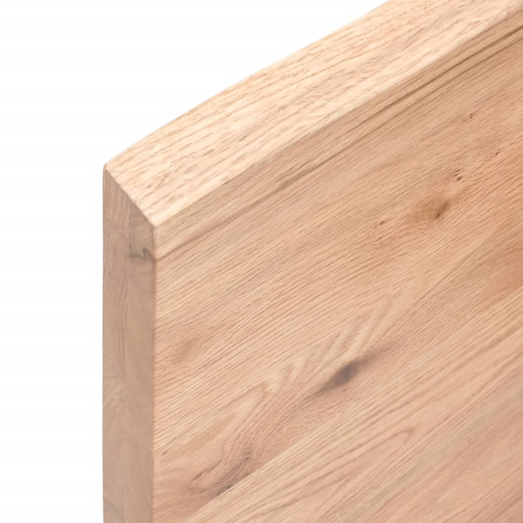 vidaXL Wall Shelf Light Brown 220x30x(2-4) cm Treated Solid Wood Oak