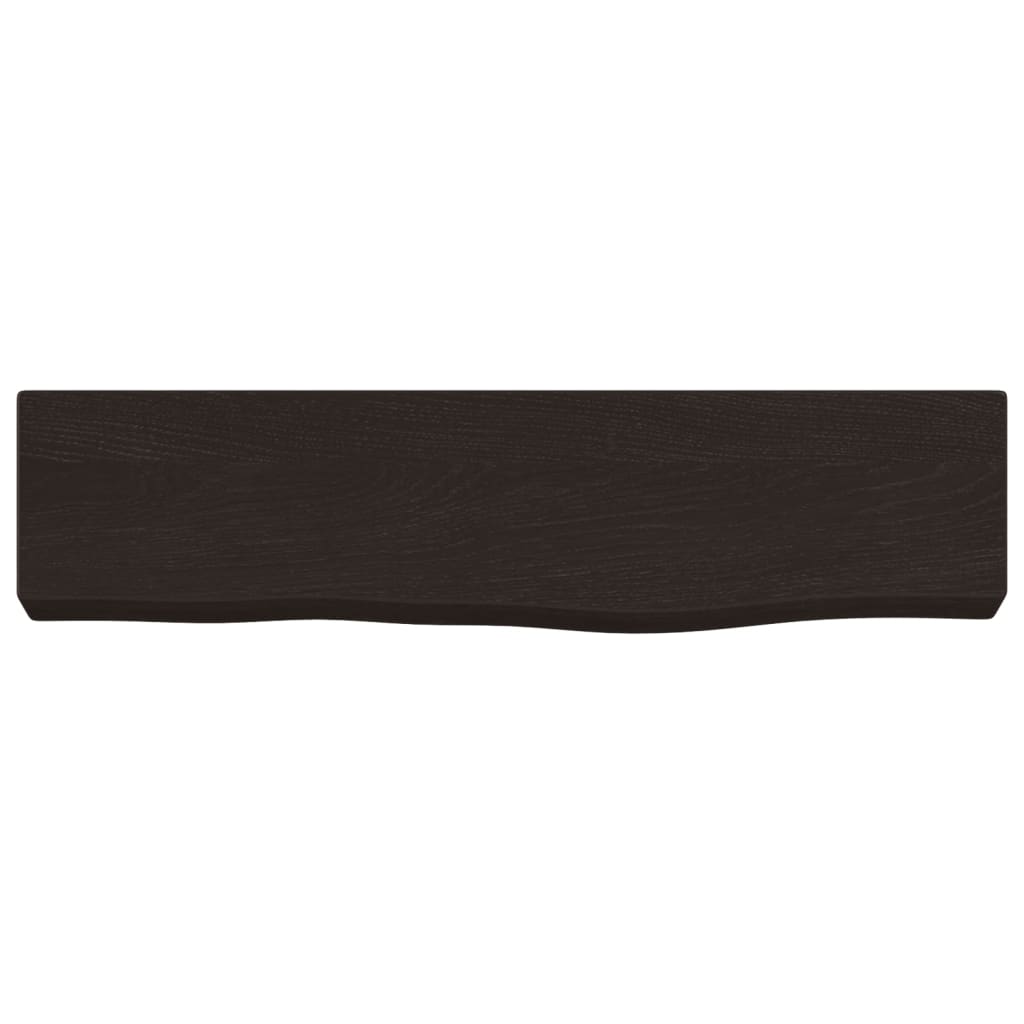 Wall Shelf Dark Brown 40x10x4 cm Treated Solid Wood Oak